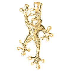 Yellow Gold-plated Silver Frog Pendant