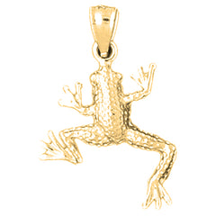 Yellow Gold-plated Silver Frog Pendant