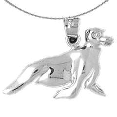 Colgante de sello de plata de ley (bañado en rodio o oro amarillo)