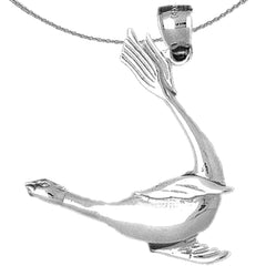 Sterling Silver Seal Pendant (Rhodium or Yellow Gold-plated)