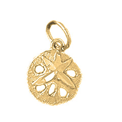 Yellow Gold-plated Silver Sand Dollar Pendant