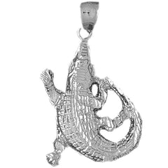 Sterling Silver Aligator Pendant