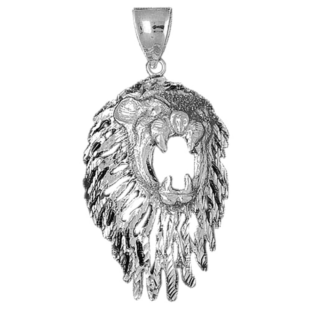 Sterling Silver Lion Head Pendant