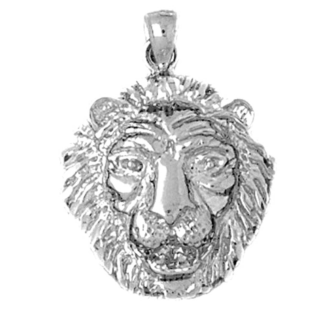 Sterling Silver Lion Head Pendant