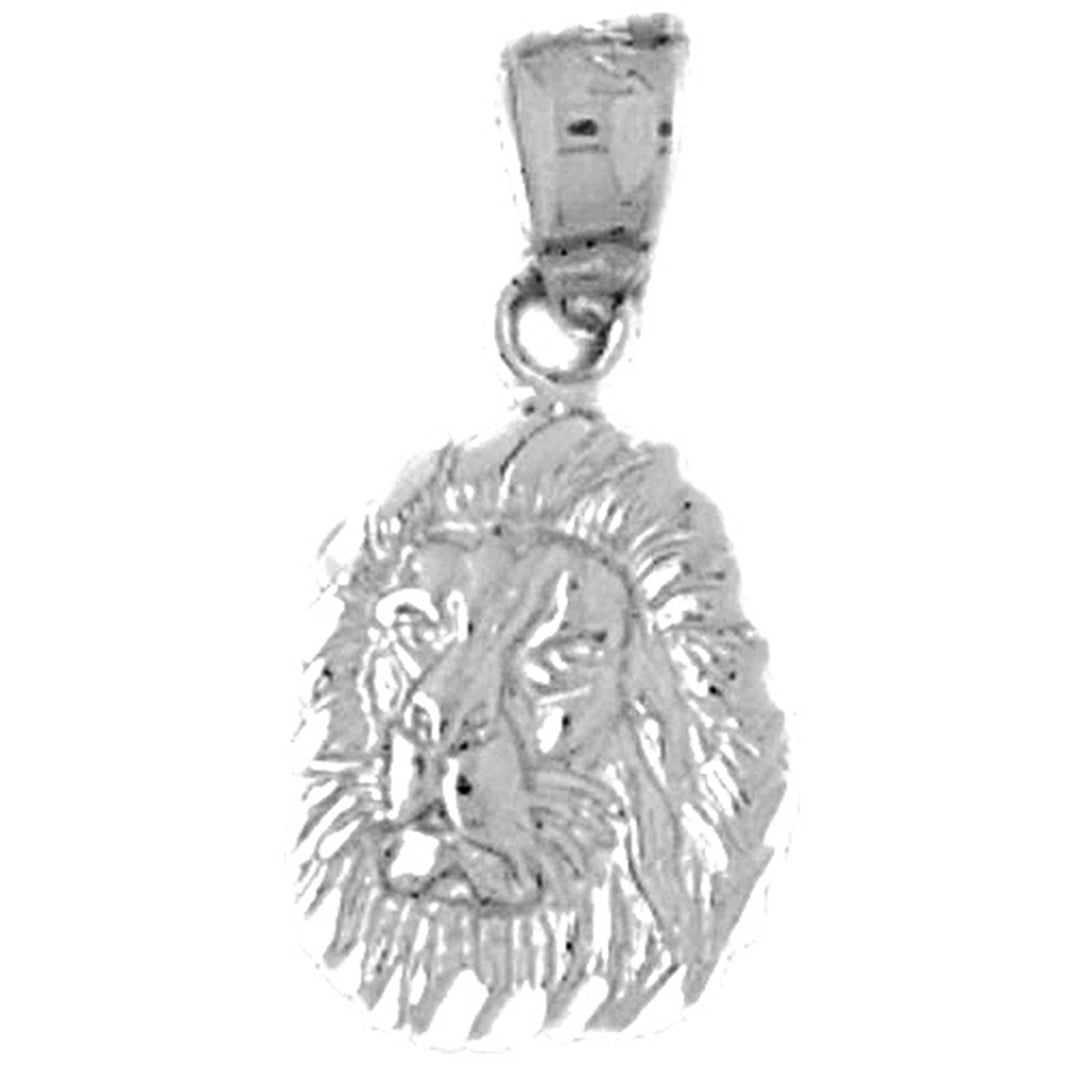 Sterling Silver Lion Head Pendant