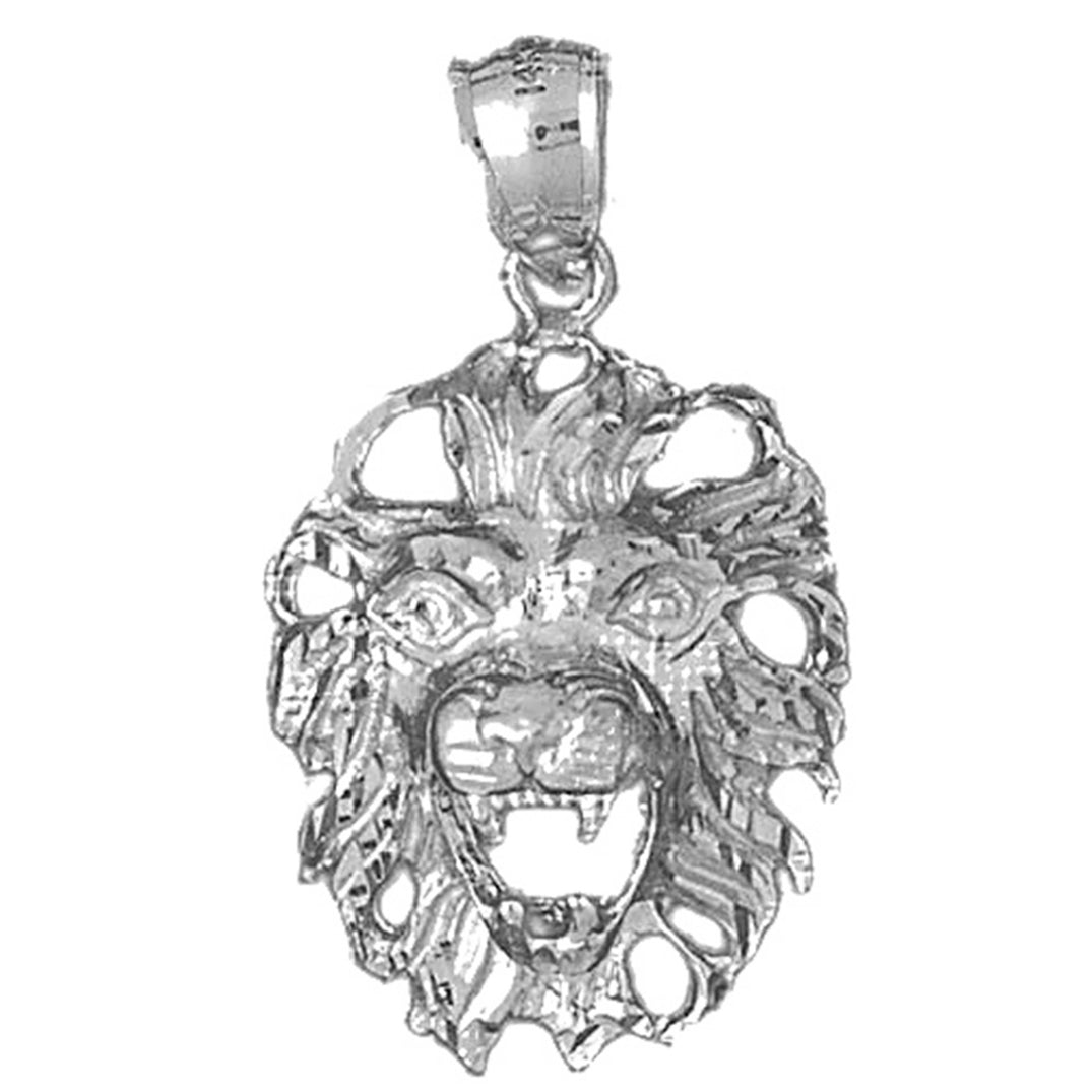 Sterling Silver Lion Head Pendant