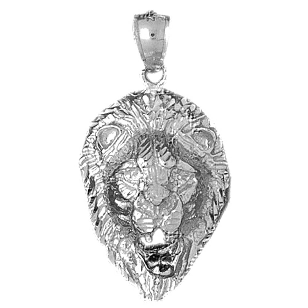 Sterling Silver Lion Head Pendant