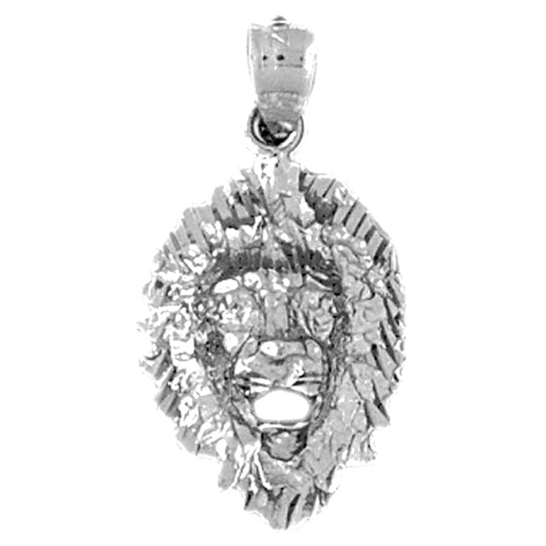 Sterling Silver Lion Head Pendant