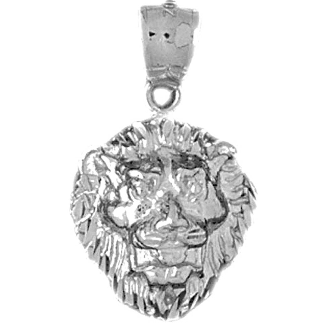 Sterling Silver Lion Head Pendant