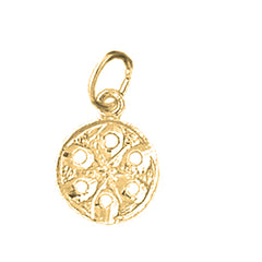 Yellow Gold-plated Silver Sand Dollar Pendant