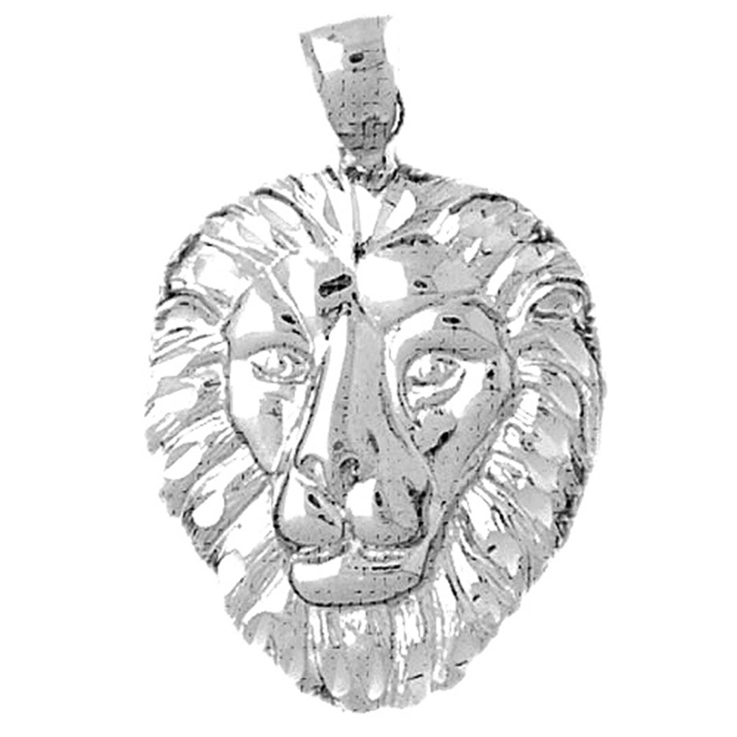 Sterling Silver Lion Head Pendant