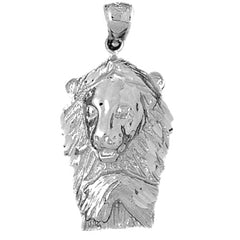Sterling Silver Lion Head Pendant