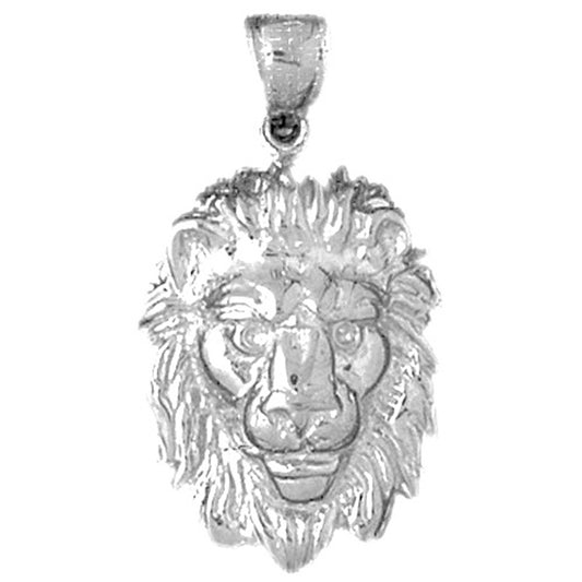 Sterling Silver Lion Head Pendant