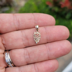 Colgante de cabeza de león de plata de ley (bañado en rodio o oro amarillo)