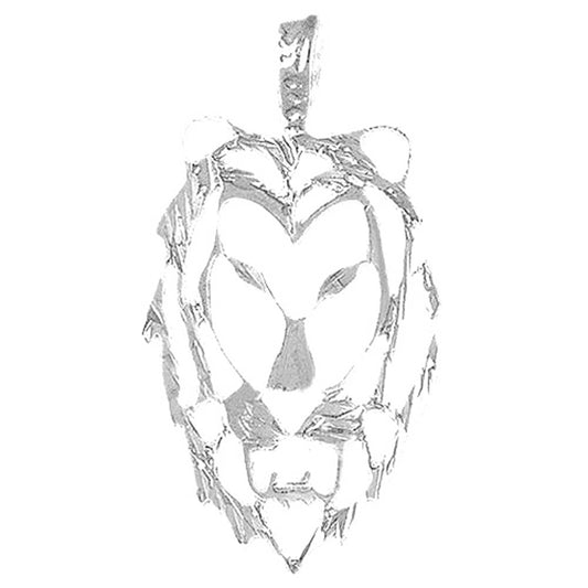 Sterling Silver Lion Head Pendant