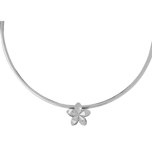Sterling Silver Reversible Plumeria Pendant