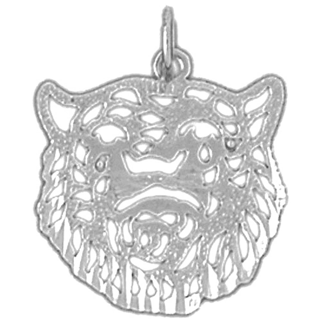 Sterling Silver Tiger Head Pendant
