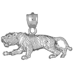 Sterling Silver Tiger Pendant