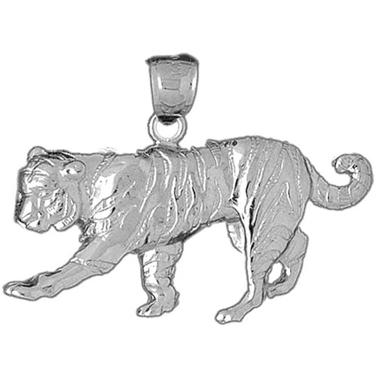 Sterling Silver Tiger Pendant