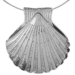 Wendbarer Muschelanhänger aus Sterlingsilber (rhodiniert oder gelbvergoldet)