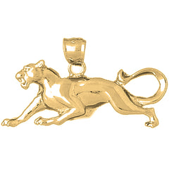 Yellow Gold-plated Silver Panther Pendant