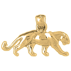 Yellow Gold-plated Silver Panther Pendant