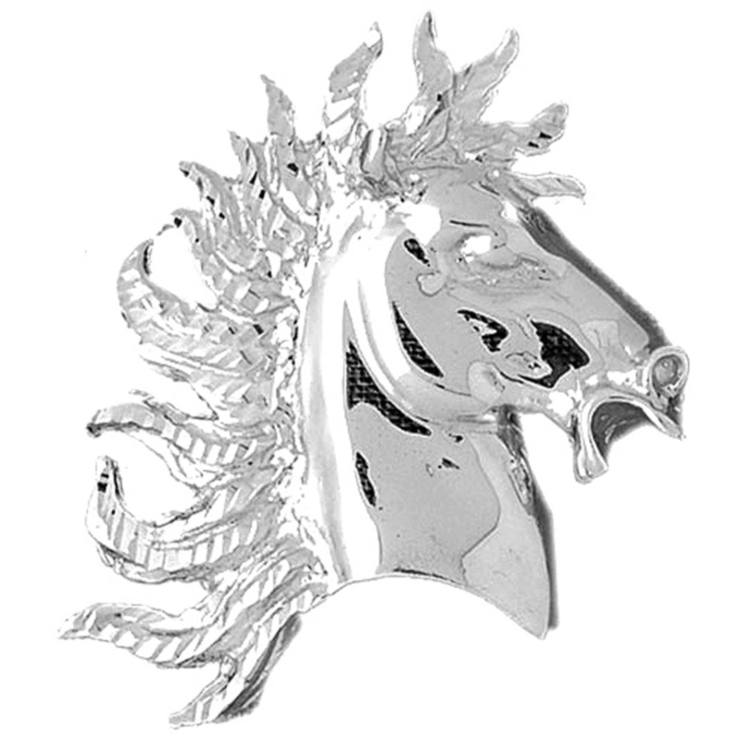 Sterling Silver Horse Head Pendant