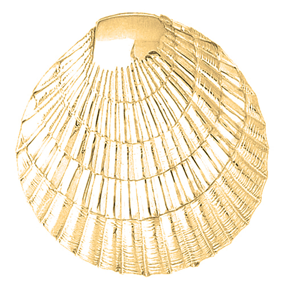 Yellow Gold-plated Silver Shell Pendant