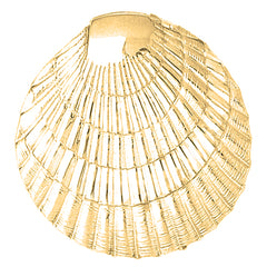 Yellow Gold-plated Silver Shell Pendant