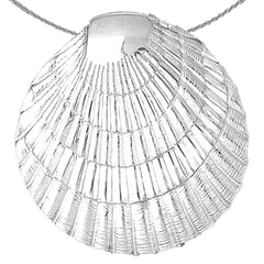 Colgante de concha de plata de ley (bañado en rodio o oro amarillo)