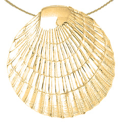 Colgante de concha de plata de ley (bañado en rodio o oro amarillo)