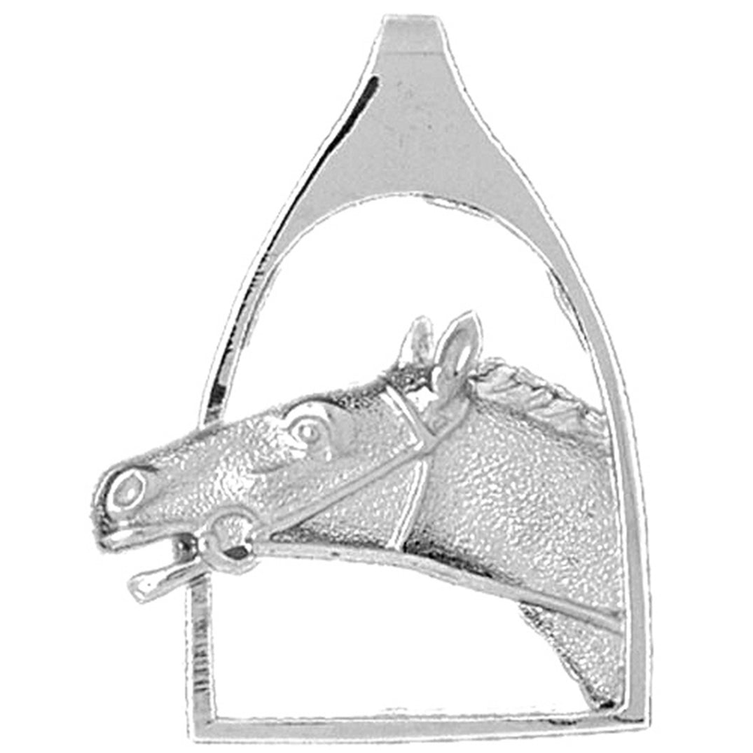 Sterling Silver Horse Head Pendant