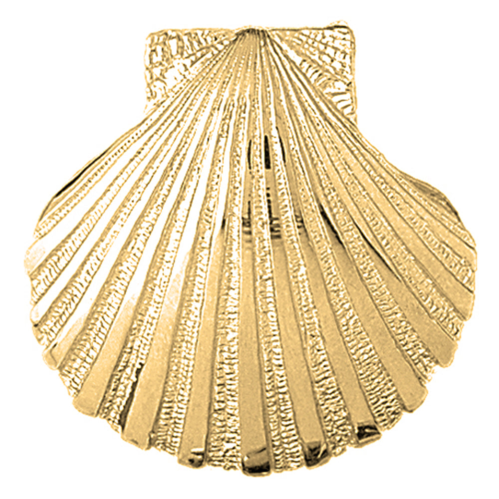 Yellow Gold-plated Silver Shell Pendant