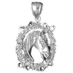 Sterling Silver Horse Head Pendant