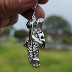 Colgante Poseidón de plata de ley (bañado en rodio o oro amarillo)