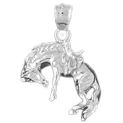 Sterling Silver Rodeo Horse Pendant