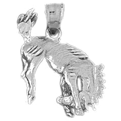 Sterling Silver Rodeo Horse Pendant