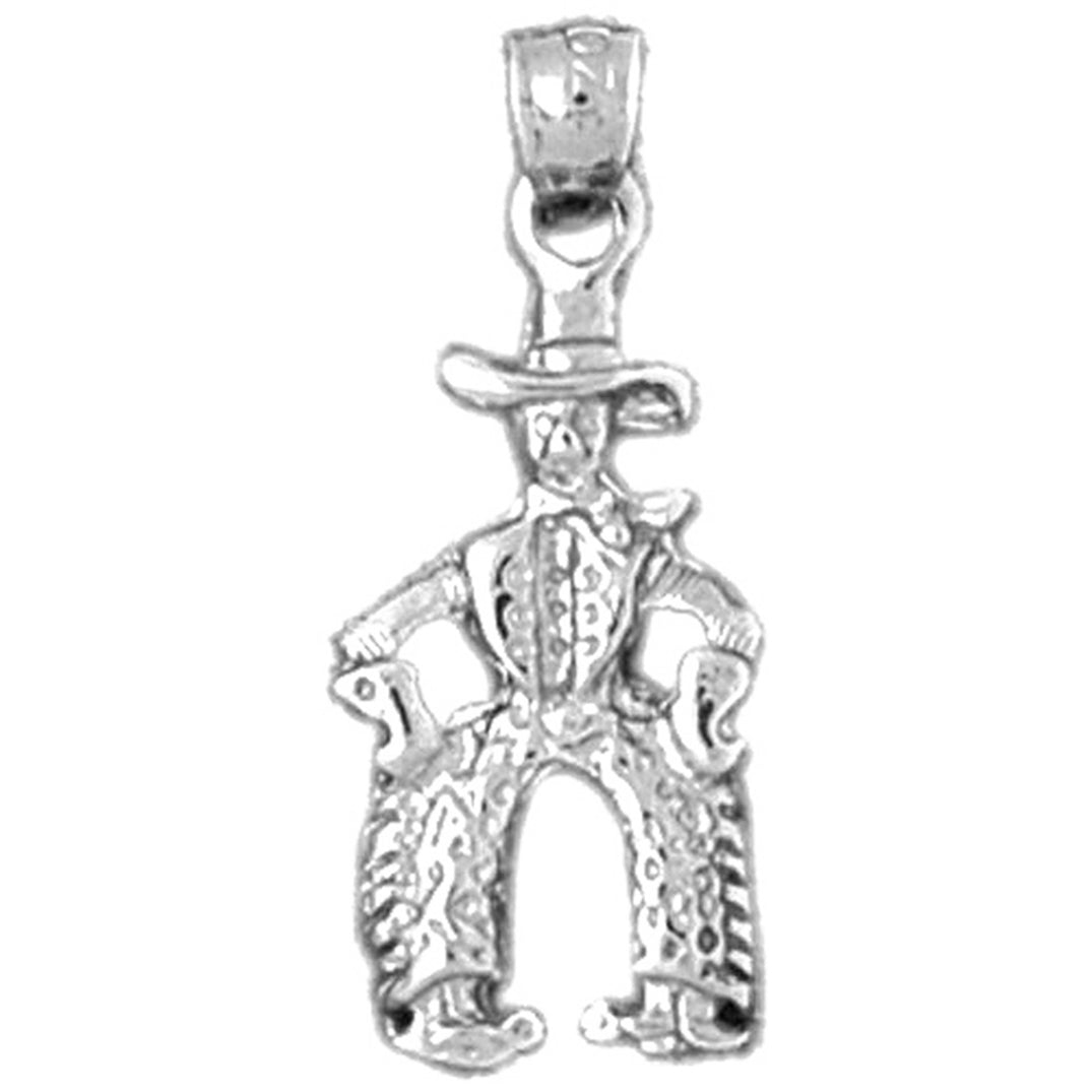 Sterling Silver Cowboy Pendant