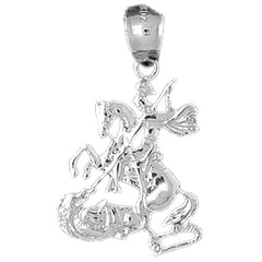 Sterling Silver Soldier On Horse Pendant