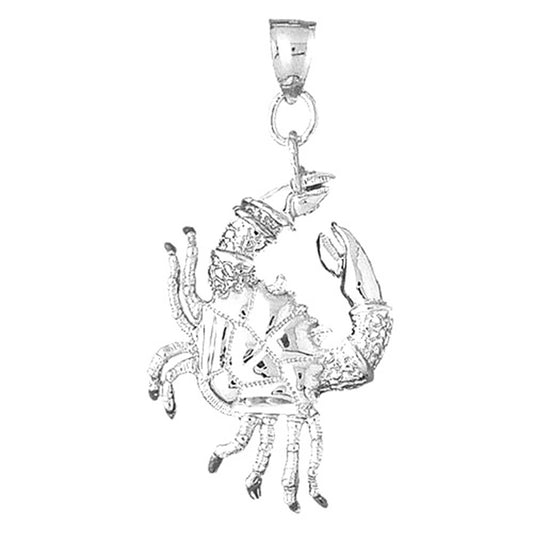 Sterling Silver Crab Pendant