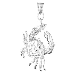 Sterling Silver Crab Pendant