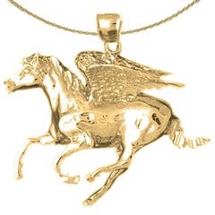 Colgante Pegaso de plata de ley (bañado en rodio o oro amarillo)