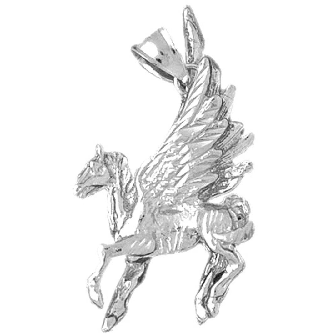 Sterling Silver 3D Pegasus Pendant