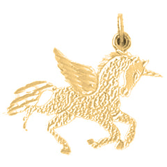 Yellow Gold-plated Silver Pegasus Pendant