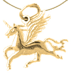 Colgante Pegaso de plata de ley (bañado en rodio o oro amarillo)