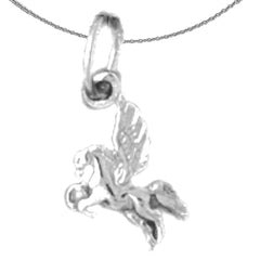 Colgante Pegaso de plata de ley (bañado en rodio o oro amarillo)