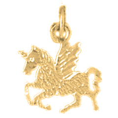Yellow Gold-plated Silver Pegasus Pendant