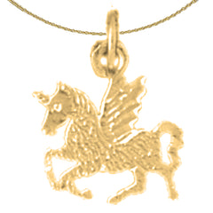 Colgante Pegaso de plata de ley (bañado en rodio o oro amarillo)