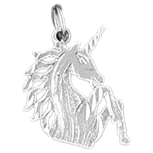 Sterling Silver Unicorns Pendant