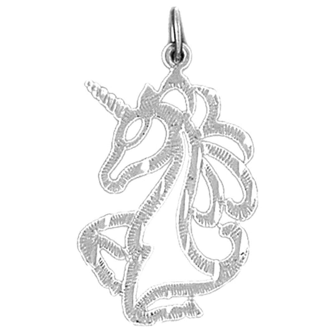 Sterling Silver Unicorns Pendant